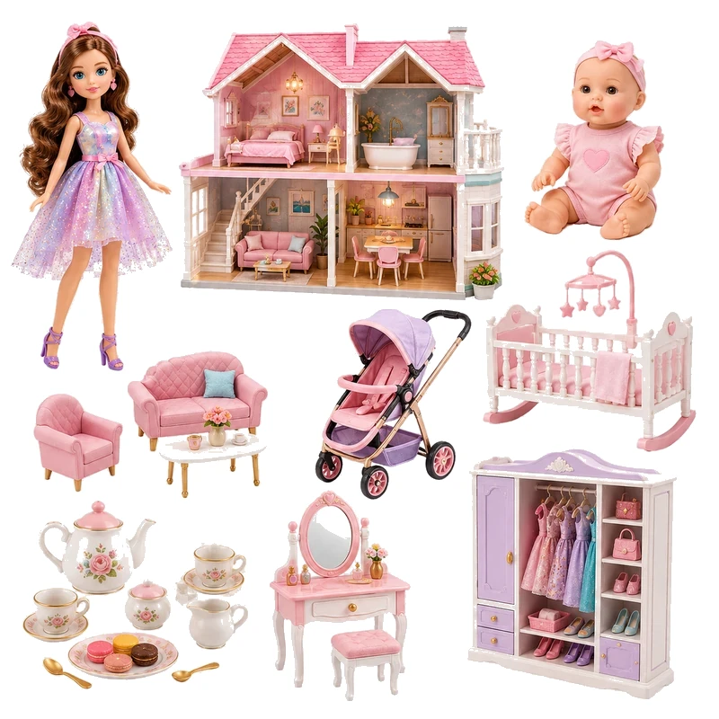 Dolls and playsets in Pakistan — baby dolls, doll houses and pretend play sets